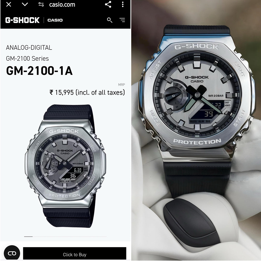 G-SHOCK GM-2100-1A β Japan Quality | Auto-Light | 6 Month Warranty