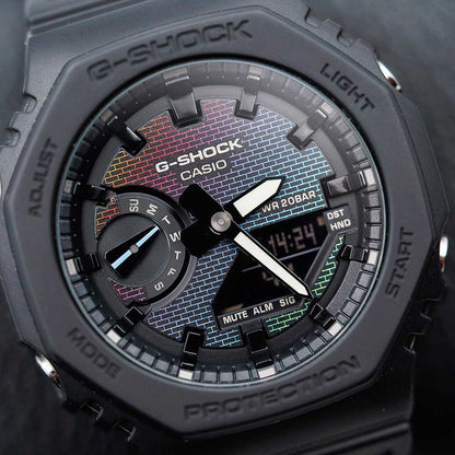 Casio G-Shock Casio OAK GA-2100RW-1A Rainbow Dial – 6 Month Warranty