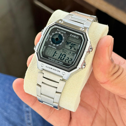 Casio AE-1200 Leather Regular – Multifunctional Digital Travel Watch