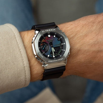 Casio G-Shock Casio OAK GA-2100RW-1A Rainbow Dial – 6 Month Warranty