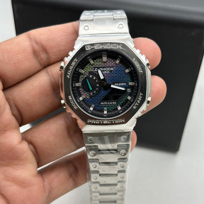 Casio G-Shock Casio OAK GA-2100RW-1A Rainbow Dial – 6 Month Warranty