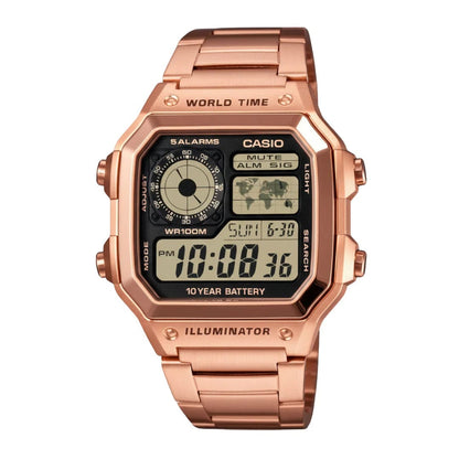 Casio AE-1200 Leather Regular – Multifunctional Digital Travel Watch