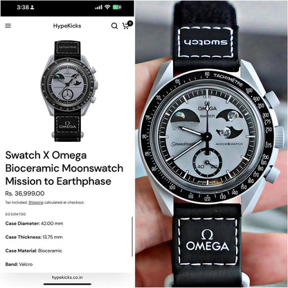 OMEGA x SWATCH MOONSWATCH – Mission to the Moon Edition For Men | 6 Month Warranty