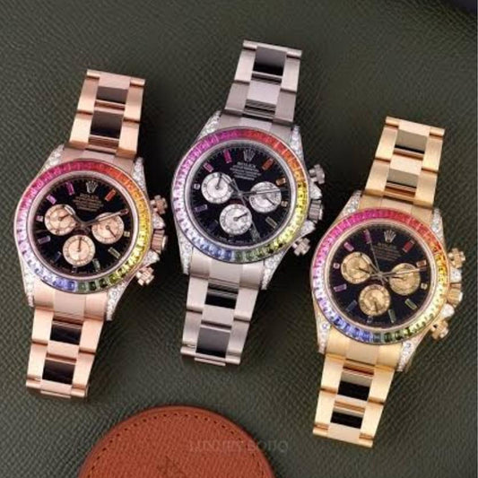 Rolex Daytona Rainbow Rosegold Gold Diamond Watch