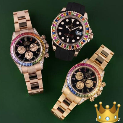Rolex Daytona Rainbow Rosegold Gold Diamond Watch