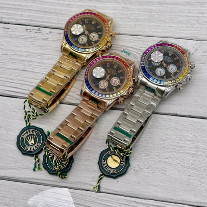 Rolex Daytona Rainbow Rosegold Gold Diamond Watch