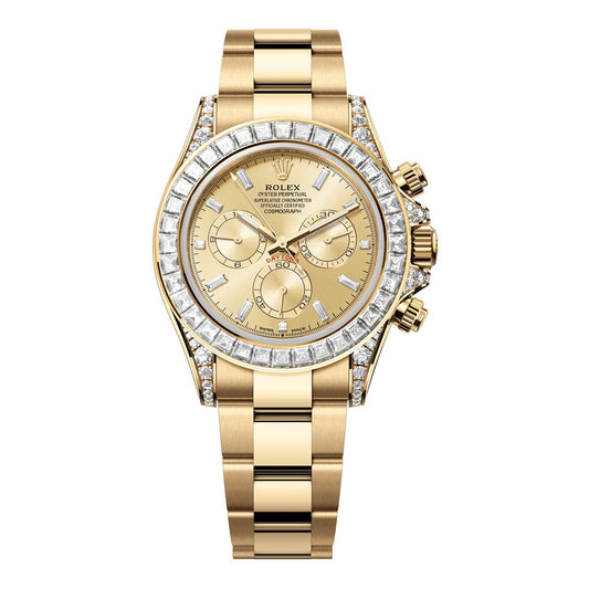 Rolexx Cosmograph Daytona – Yellow Gold & Diamond Edition | 6 Month Warranty